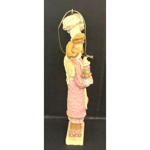 Kurt S. Adler Kitchen Angel Ornament Hand-Painted Resin Chef Hat #Folkart Hand P - Picture 4 of 10